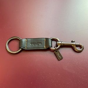 Coach Leather Keychain